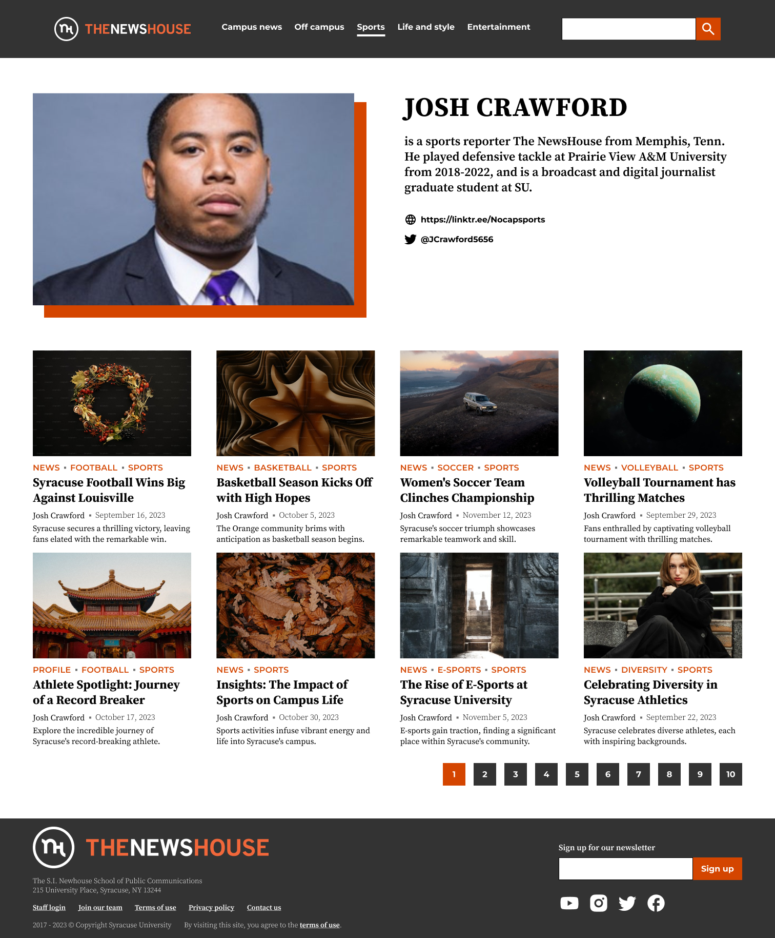 The contributor page.